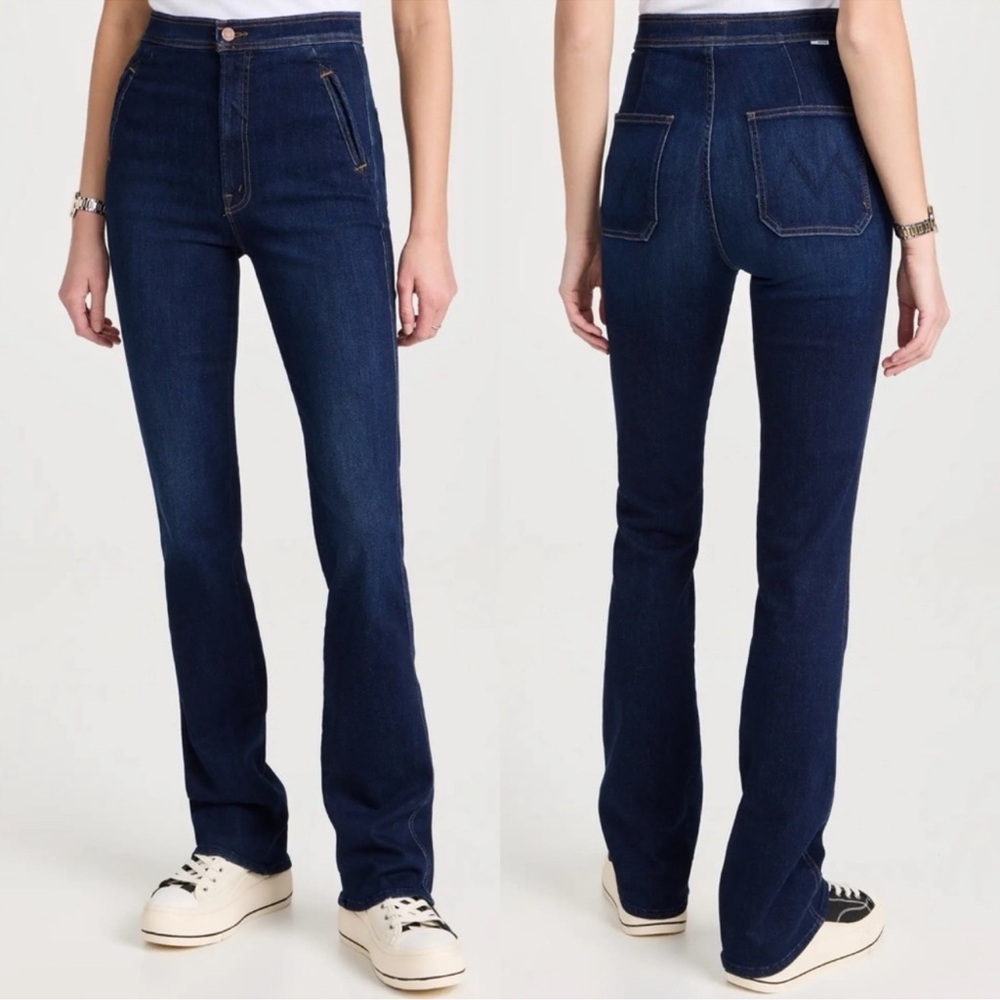 ⭐️MOTHER High Waisted Smokin’ Double Welt Heel Jeans in Off Limits Size 30